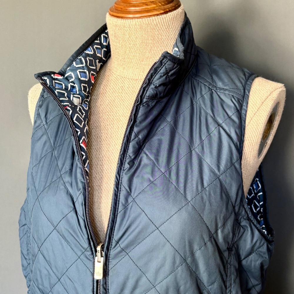 Womens Peter Millar Reversible Quilted Vest | Sz Med | Bel-Air Country Club Golf